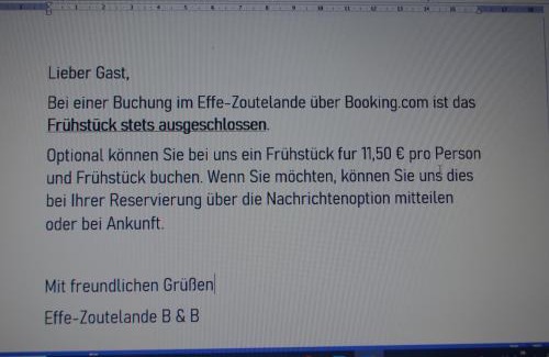 Zoutelande Bed & Breakfast | Effe-Zoutelande