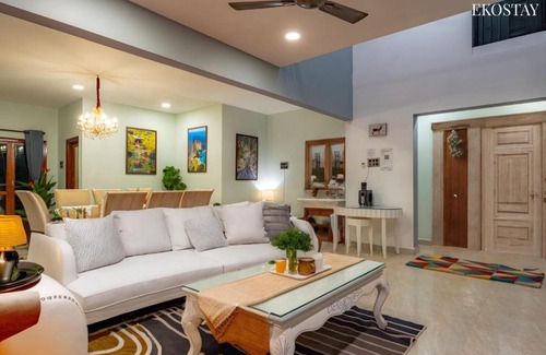 Candolim Villa | Ekostay Gold- Aqua Beach Villa I Partial Sea View I 1 min Walk to the Beach