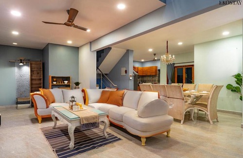 Candolim Villa | Ekostay Gold- Aqua Beach Villa I Partial Sea View I 1 min Walk to the Beach