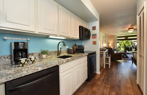 Kaanapali Condo | EL J218 Kaanapali Studio w Ocean Views Pool AC Beach Cabana and Gym