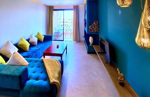 Agdal Apartment | Elegant 2-BR Oasis with Terraces & Pool view