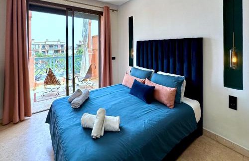 Agdal Apartment | Elegant 2-BR Oasis with Terraces & Pool view