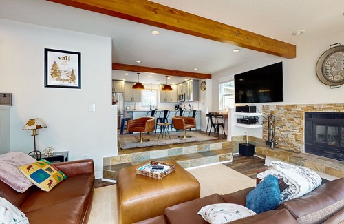 Avon House | Elegant Mountain Retreat | Upscale Kitchen, Heated Floors, Fireplace, Hot Tub