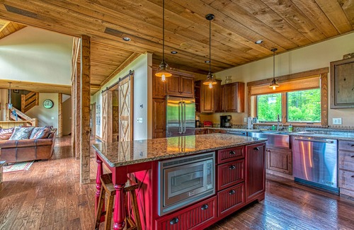 Sunday River Area House | Elegant mountain-view home with private hot tub, saltwater pool & foosball