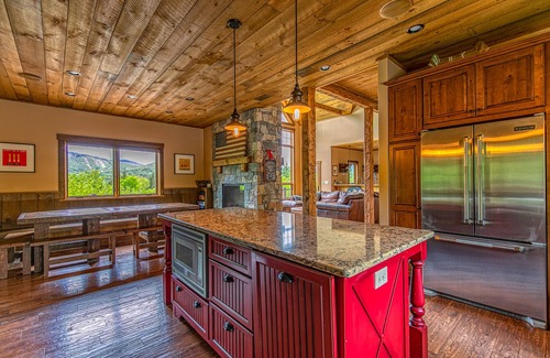 Sunday River Area House | Elegant mountain-view home with private hot tub, saltwater pool & foosball