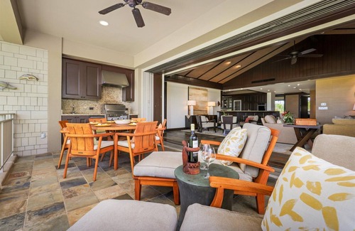 Kaupulehu Condo | Elegant & Serene Wai'ulu Villa 115D w/AC, Resort Pool & Golf Course Views