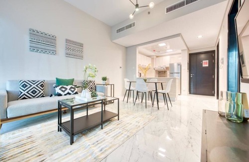 Dubai Apartment | Elite LUX Holiday Homes - Stylish 1 BR + Pool & World Class Gym in Dubai South
