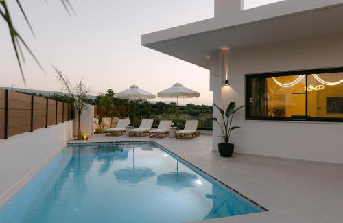 Skouloufia Villa | Emerald Harmony Villa with Private Pool & Jacuzzi