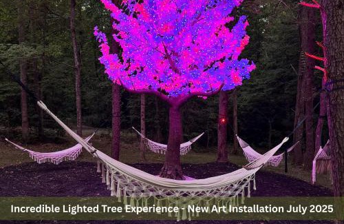 Sevierville House | Enchanted Forest Cabin And Teepee! Lights & Laser Show! Private Hot Tub! Unique Stay!