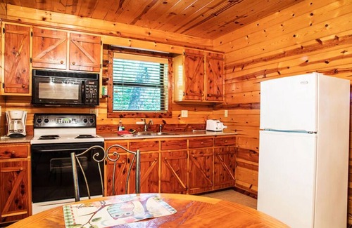 Eureka Springs Cabin | Enchanted Forest Hilltop Hideaway- 1 bedroom Cabin with Jacuzzi tub! Hiking Trail & Cave on property!