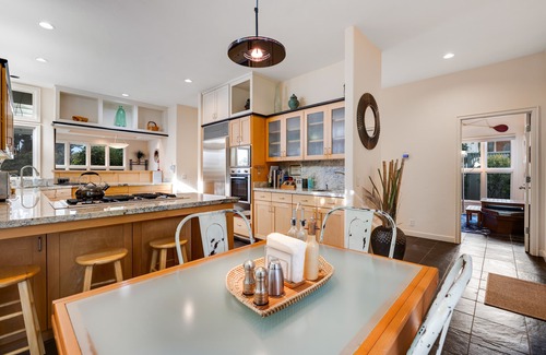 Eastside Santa Cruz House | Enchanting waterfront home with hot tub, patio, & great harbor views