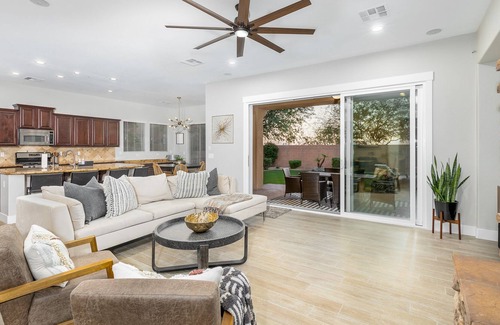 Sonoran Foothills House | Enjoy 2 Primary Suites, Heated Pool & Spa, Fun Game Room, Fire Pit, BBQ, More