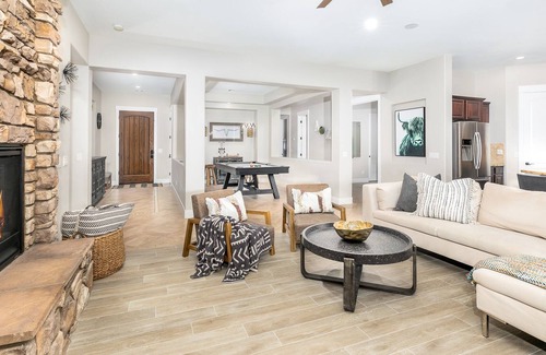 Sonoran Foothills House | Enjoy 2 Primary Suites, Heated Pool & Spa, Fun Game Room, Fire Pit, BBQ, More