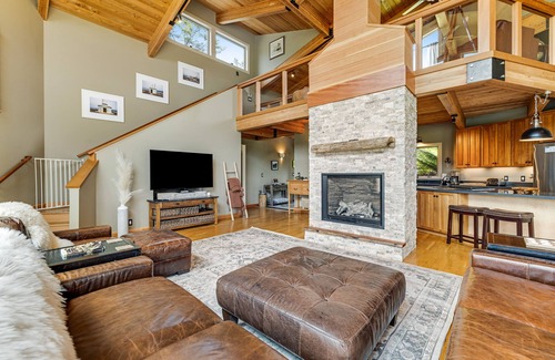 Sea Ranch House | Enjoy a private hot tub, deck, distant ocean view, fireplace, and pool