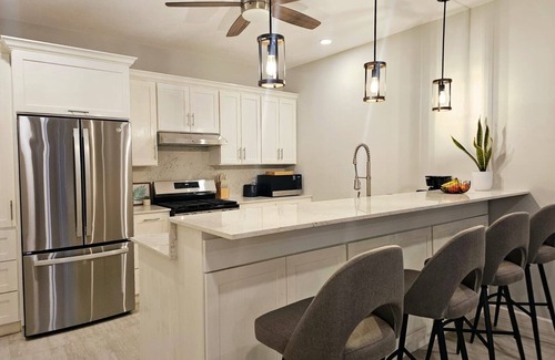 Dickenson Bay Apartment | Enjoy a stylish experience at this centrally-located place.