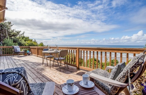 Newport House | Enjoy Sweeping Beach Views from the Huge Deck on this Oceanfront home!