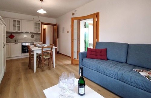 Venegazzu House | Enjoy the view of beautiful vineyards from this semi-detached house.