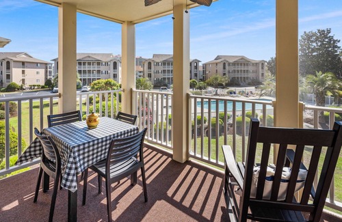 Cherry Grove Beach Condo | Enjoy this cozy villa just 3 blocks from beach-w/large pool and whirlpool, budget-friendly