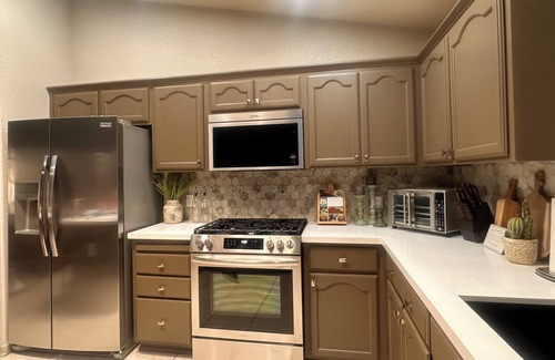 Mesa Del Sol House | Escape to Saguaro Sunset: Luxe Boho Desert 3 bedroom Retreat w/Resort Amenities!