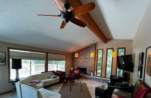 Port Franks Cottage | Escape to the Forest: Beach Access, Jacuzzi, and Cozy Fireplace