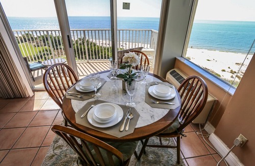 South Island Condo | Estero Beach and Tennis 703B is a wonderfully remodeled, gulf-front studio condominium, with beautiful water views from every window.