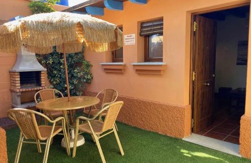 El Palmar Apartment | Estudio con jardincito privado barbacoa y piscina