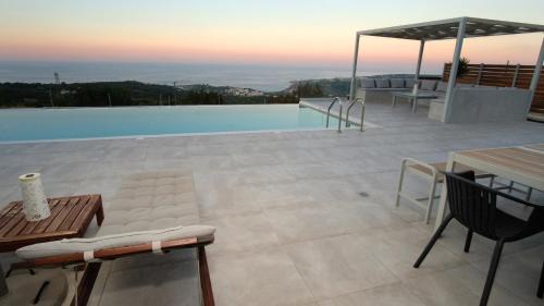 Atsipópoulon Villa | Eva Villas West and East with 2 private infinity pool & and panoramic sea view