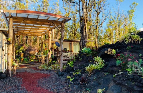 Mountain View House | Exotic Garden cottage at amazing volcano fissure