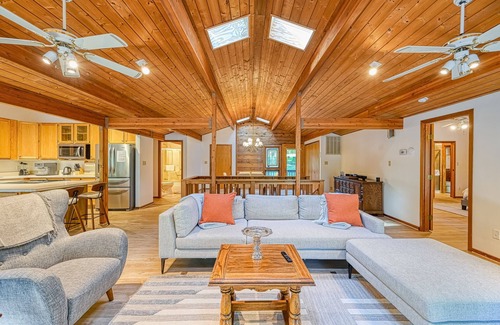 Blue Water House | Expansive lakefront retreat with private dock, fast WiFi, gas grill & central AC