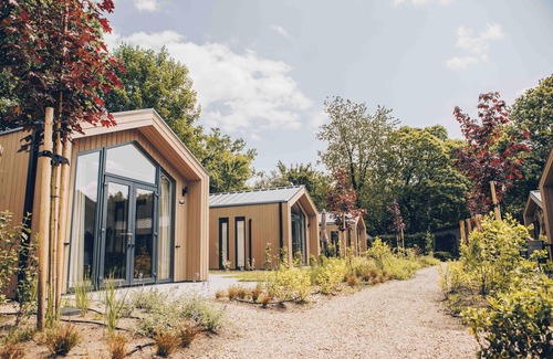 Lieren House | Experience luxury and nature in the Tiny Lodge in the Veluwe! Single-story with 2 bedrooms, a fully equipped kitchen, air conditioning, and a private hot tub in the garden.