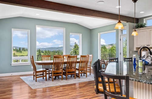 Hood River House | Extraordinary Private Country Chateau, Pet Friendly, Hot Tub, BBQ, Enormous Deck w/Mt. Adams Views