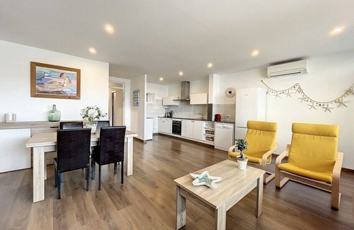 Fornells Apartment | F96. Ground floor with wonderful patio and A/C