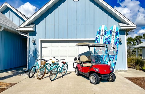 Port St. Joe House | Fall rates! Family Fun! 4 min walk to beach🏖️Heated pool, golf cart, bikes, SUP