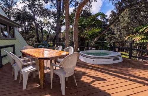 Volcano Cottage | Fall Special! Hale Palila Volcano A-Frame Cottage with Hot Tub