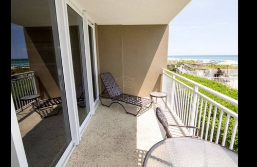 Panama City Beach Condo | Family Friendly 2 BR 2 Bath Kitchen & Balcony Condo On the Gulf Views And Beach