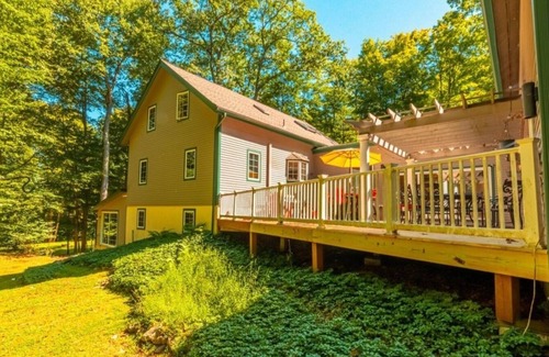 Pocono Lake House | Family friendly home away from home. Indoor hot tub. Fire pit. Game room.