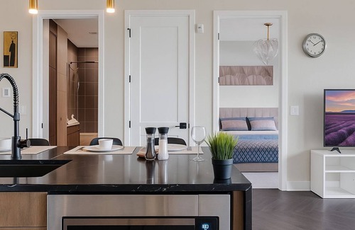 Currie Barracks Condo | Family Modern 2BR Condo with City View, DT, Balcony, F/Parking&In-Suite Laundry!