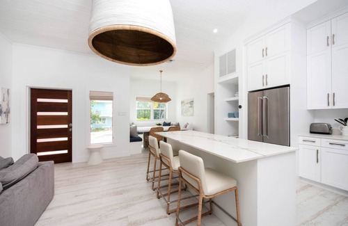 Rum Point House | Fantasea: Family Beach Villa on Bio Bay w/Private Pool, Veranda Lounge + Dock