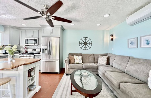 Cabes Point Condo | Fantastic! 3 BR! STEPS to the sand on Sapphire Beach Waterfront ocean view patio