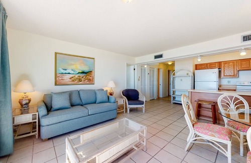 Orange Beach Condo | Fantastic beachside condo with pool, sauna, WiFi & central AC