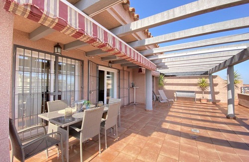 Sanlucar de Barrameda Apartment | FANTASTIC ATTIC terrace 65 m Beach- Pool-Paddle A/C WIFI