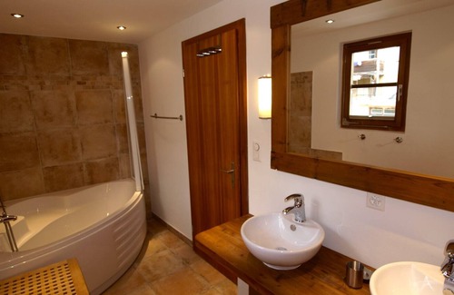 Sent Apartment | Fantastic sun terrace with mountain views and fireplace