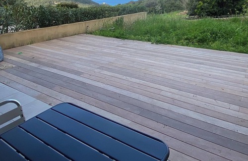 Braccolaccia Apartment | Farinole near Saint-Florent. Terrace and garden with sea view, Sandy beach within walking distance