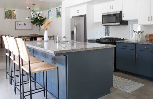 Leucadia House | Farmhouse Retreat: pool, spa, fireplace, yoga deck