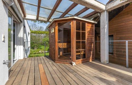 Flattach Apartment | Ferienhaus Bergpanorama mit Sauna & großem Garten