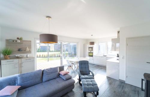 Barssel House | Ferienhaus Seeblick am Harkebrügger See mit Sauna und Kamin