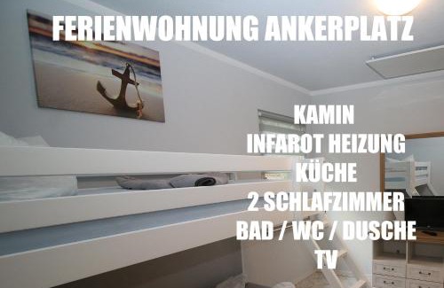 Bakenberg Apartment | Ferienwohnung ANKERPLATZ mit KAMIN direkt am STRAND