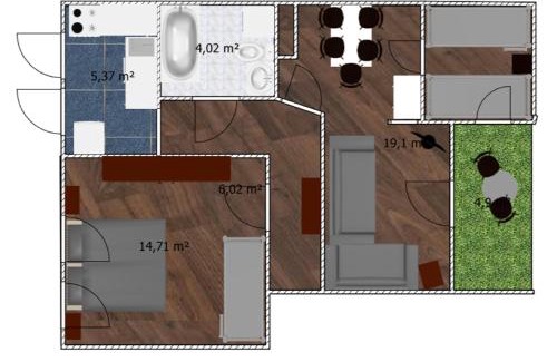 Jena Apartment | Ferienwohnung Friedrich Schiller, 2 Schlafzimmer, Balkon,kostenloses WiFi, nähe Zentrum,