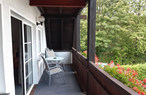 Walkenried Apartment | Ferienwohnung Stricker B, Balkon 1/2