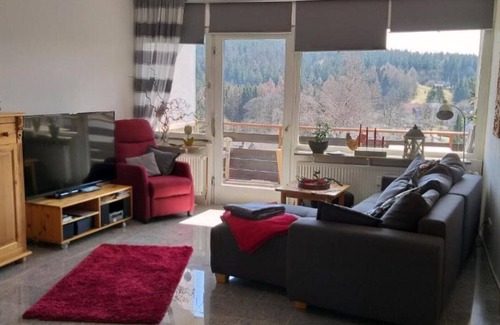 Hahnenklee Apartment | Ferienwohung "aussicht" ,43qm - mit Großem Süd-balkon, Zentral Aber Ruhig